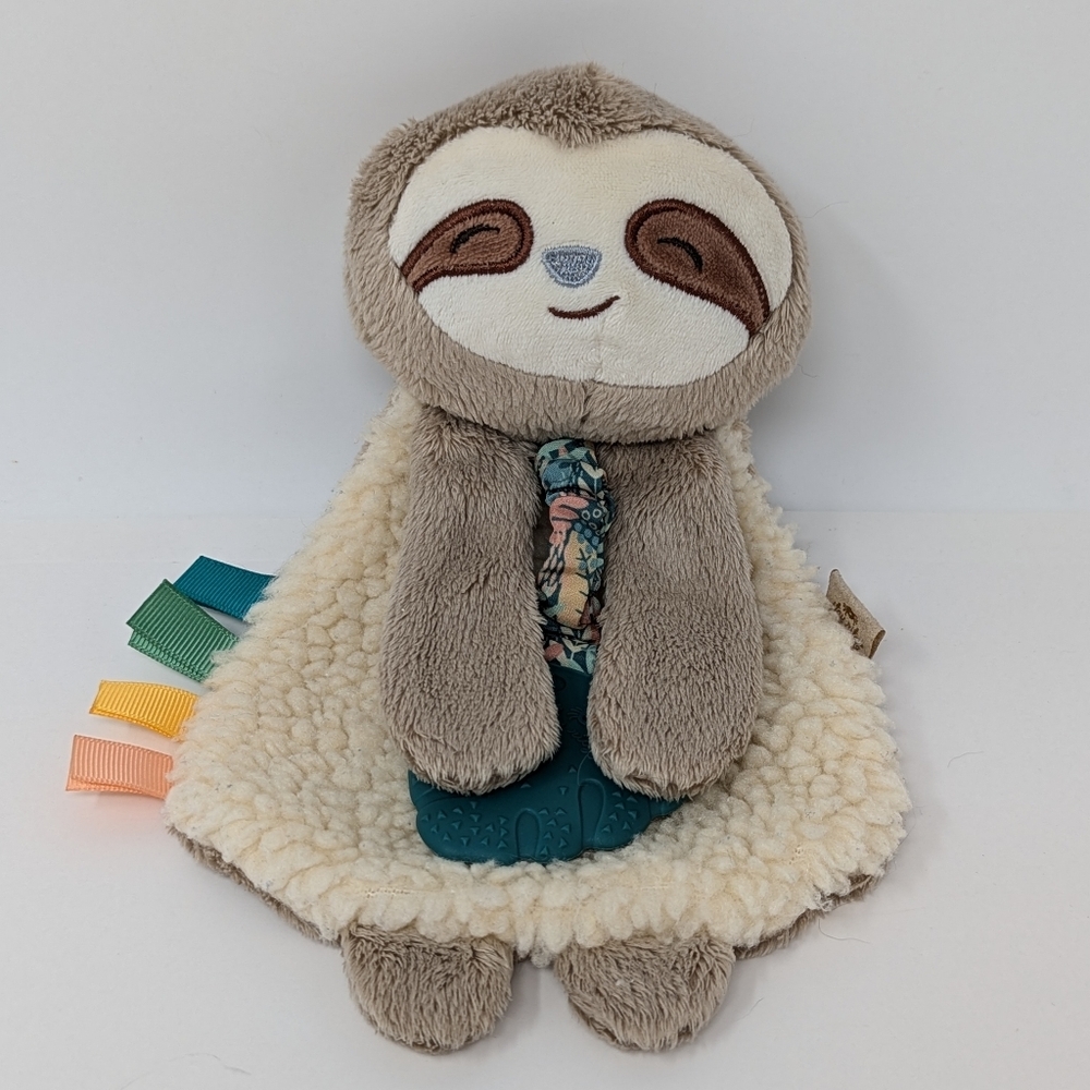 Itzy Ritzy Sloth Lovey Baby Toy Plush Sherpa Teether